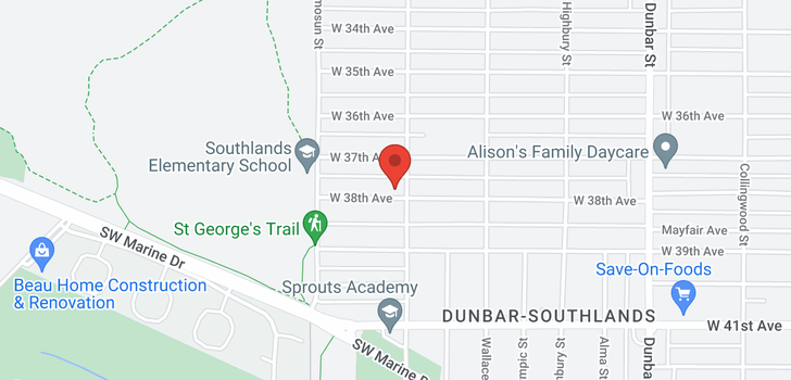 map of 4011 W 38TH AVENUE